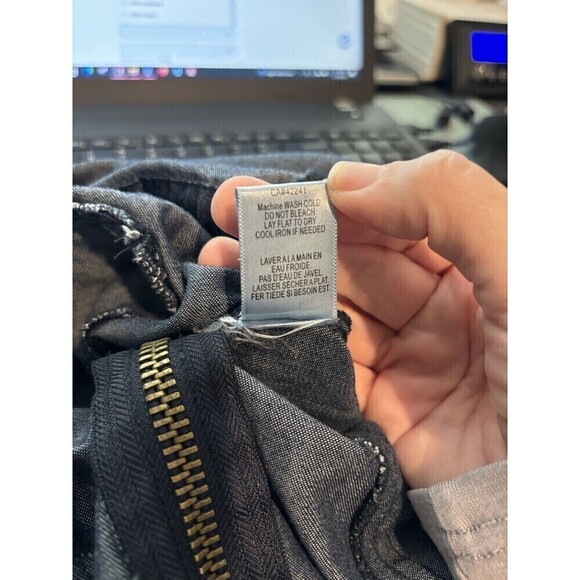 YFB Young Fabulous & Broke Denim Strapless Jumpsuit Dark Denim 4 Cargo Pockets - Picture 5 of 12